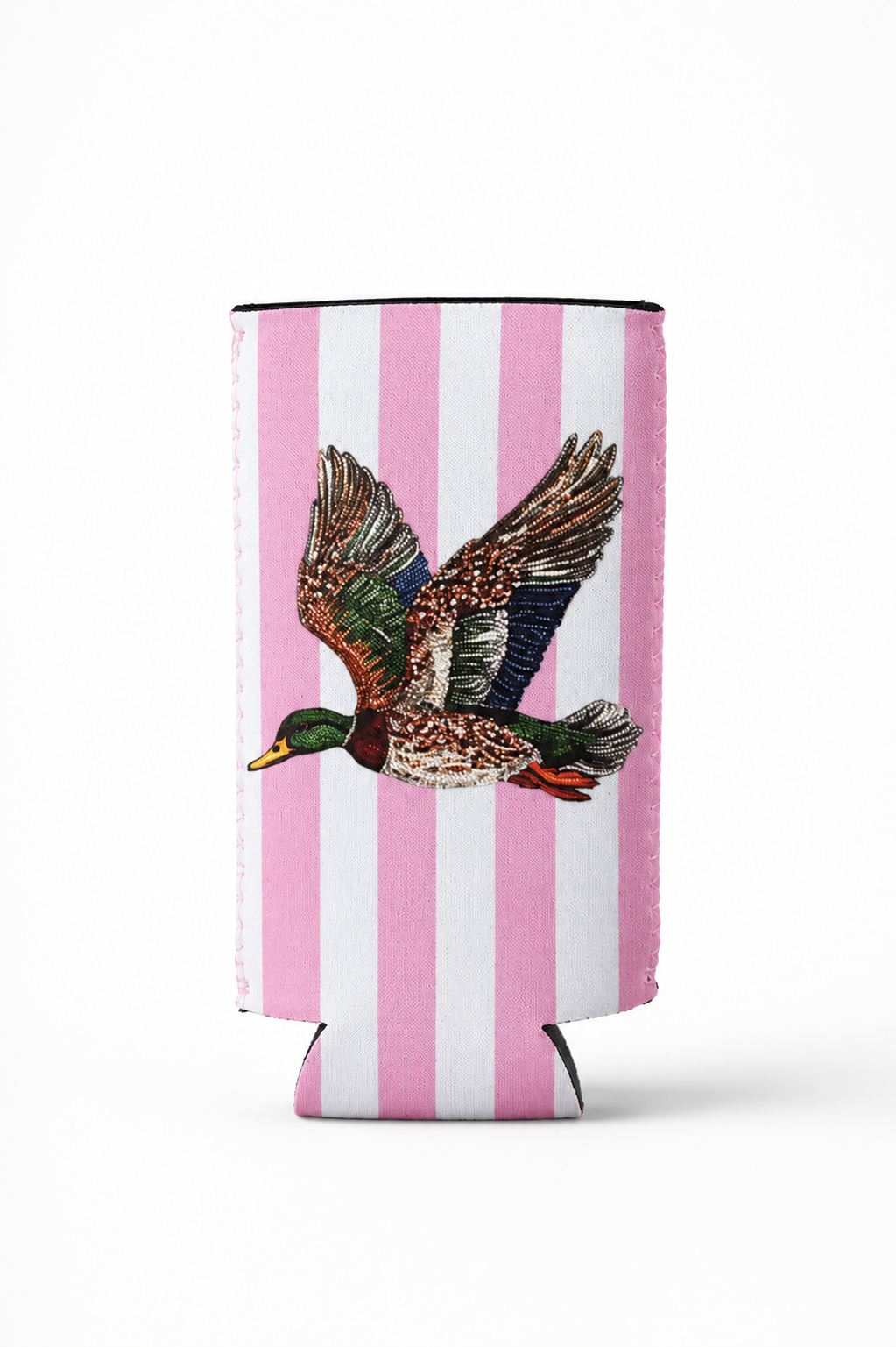 Mallard Duck Striped Koozie