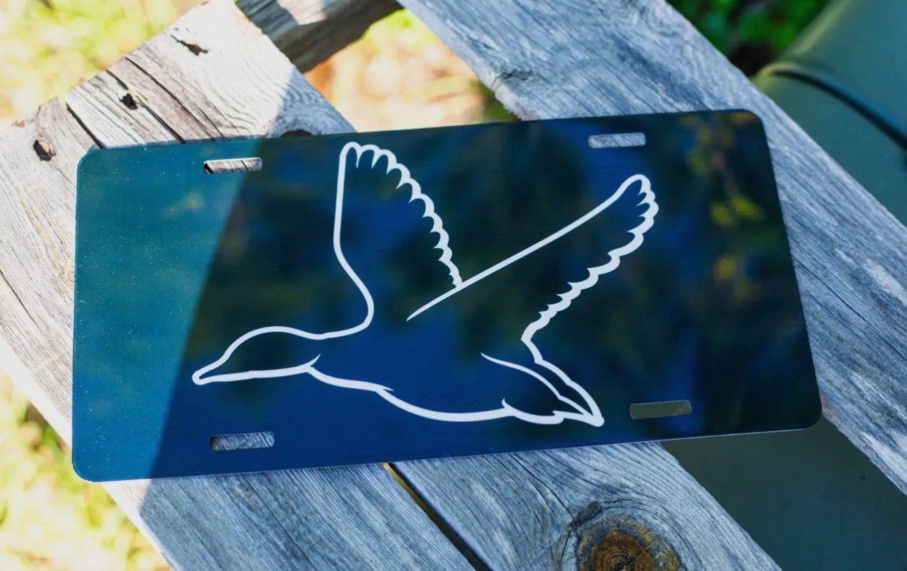 Black Mallard Truck Tag