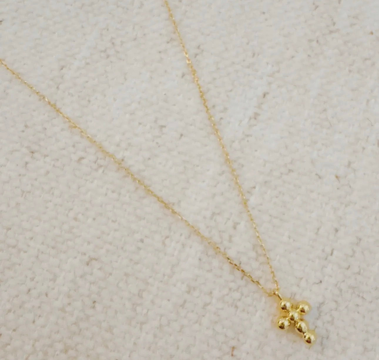 Mini Dot Cross Necklace