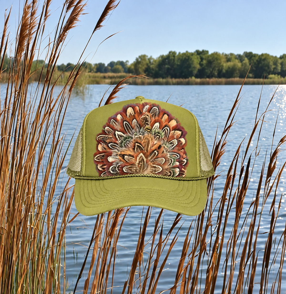 Feather Trucker - Green