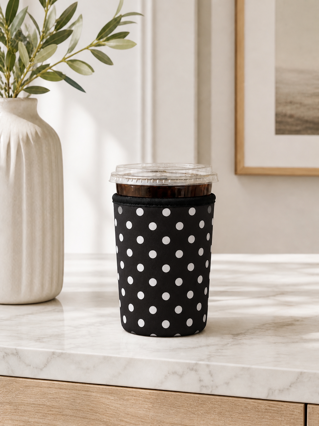 Polka Dot Drink Sleeve Cozy