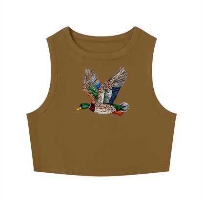Faux Rhinestone Women's Crop Tank Top