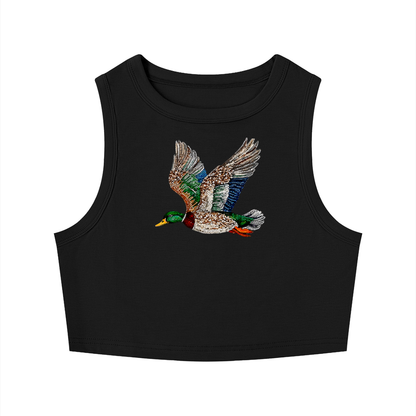 Faux Rhinestone Women's Crop Tank Top
