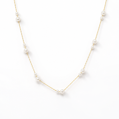 Lovely Lady Dainty Pearl Necklace