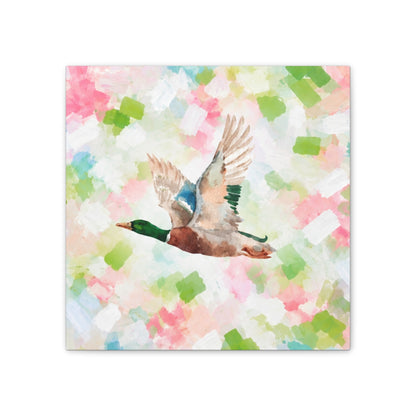 Mallard Duck Confetti - Watercolor Canvas Print