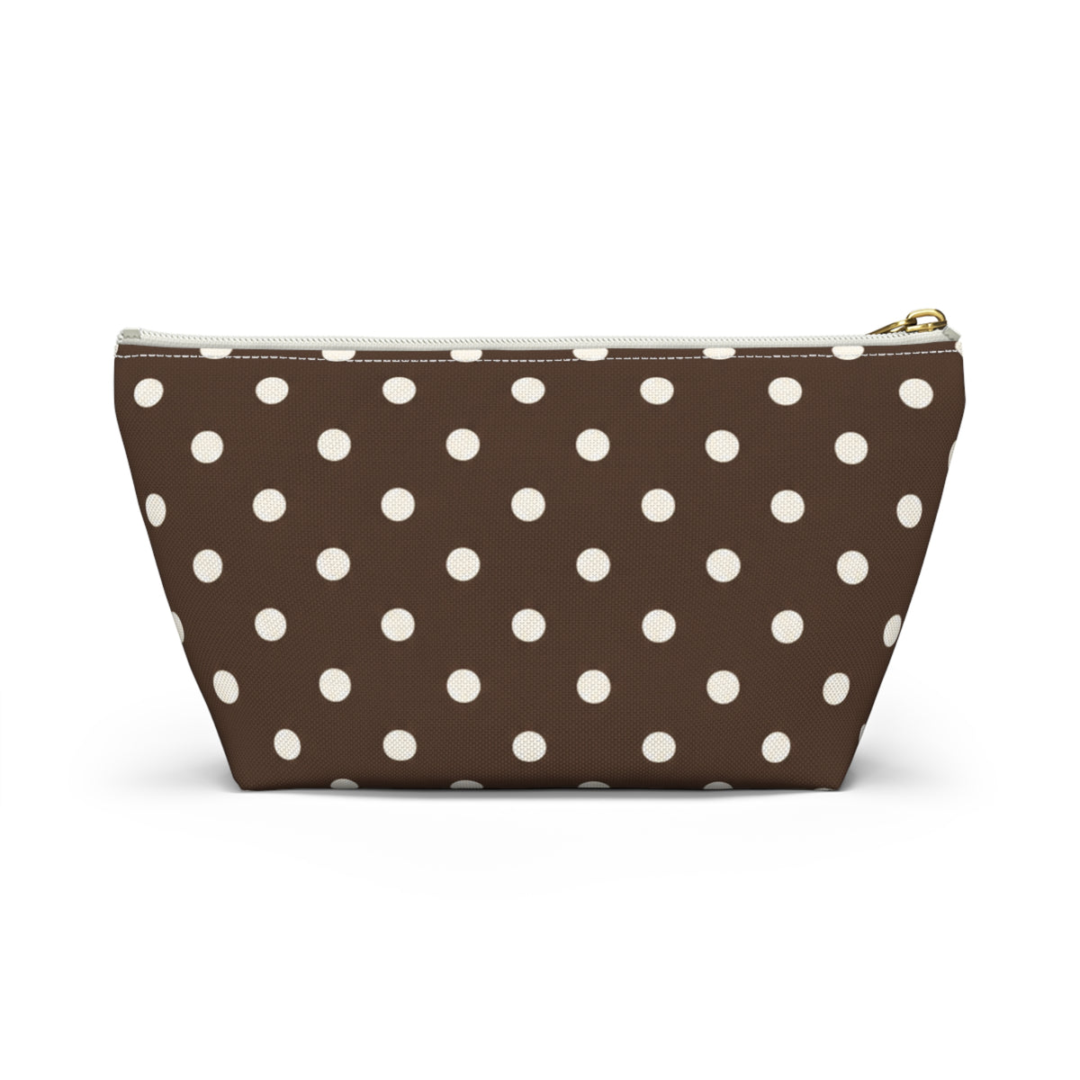 Brown Polka Dot Accessory Pouch