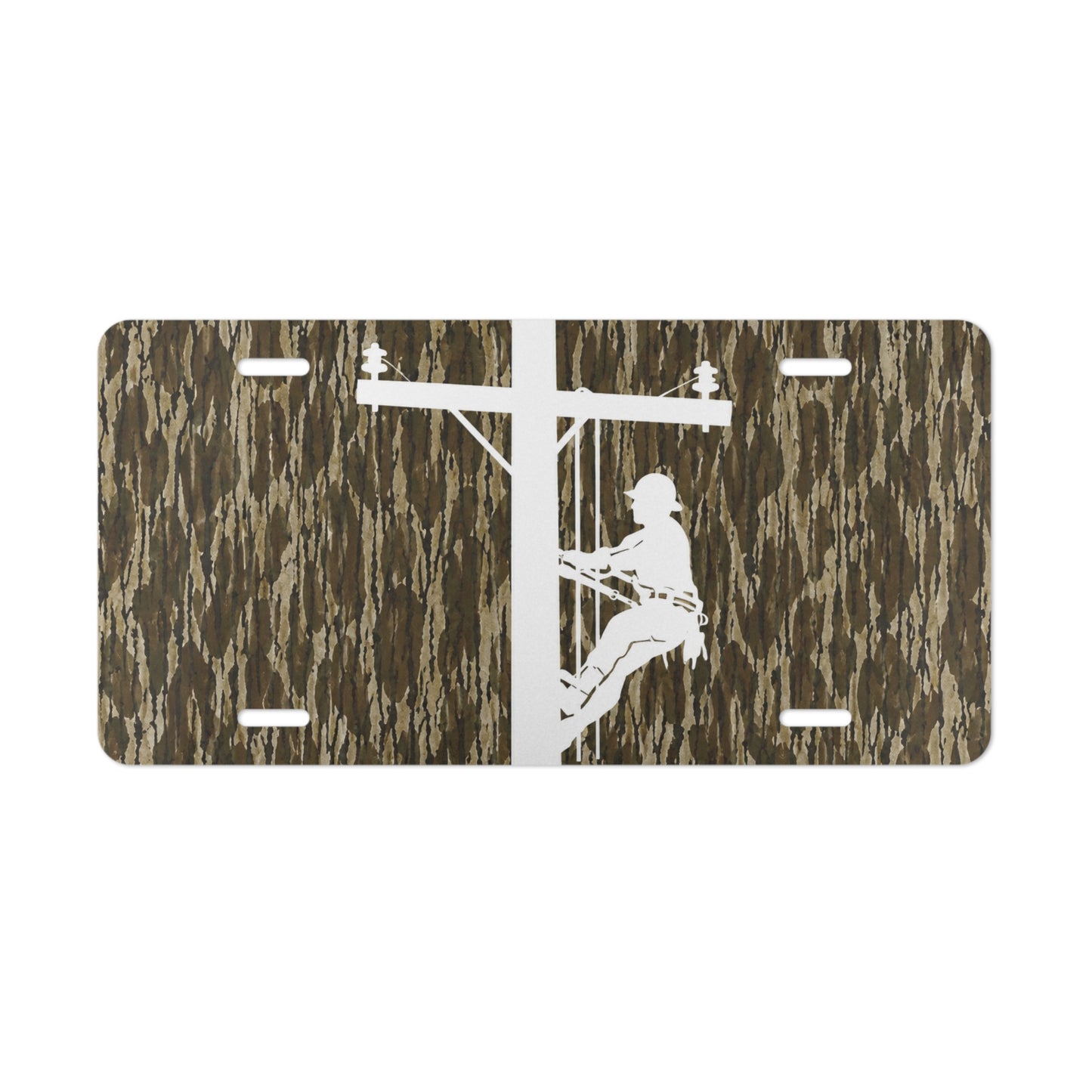 Lineman Camo Vanity License Plate