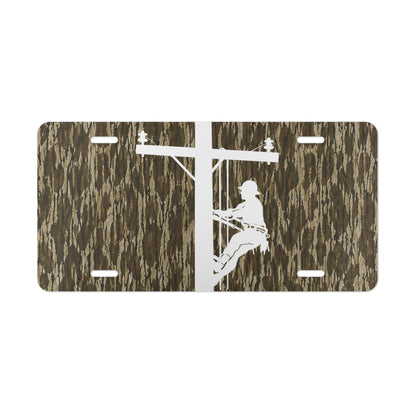 Lineman Camo Vanity License Plate