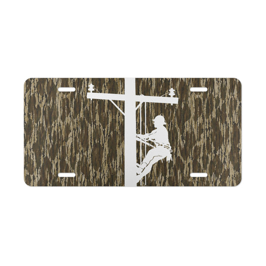 Lineman Camo Vanity License Plate