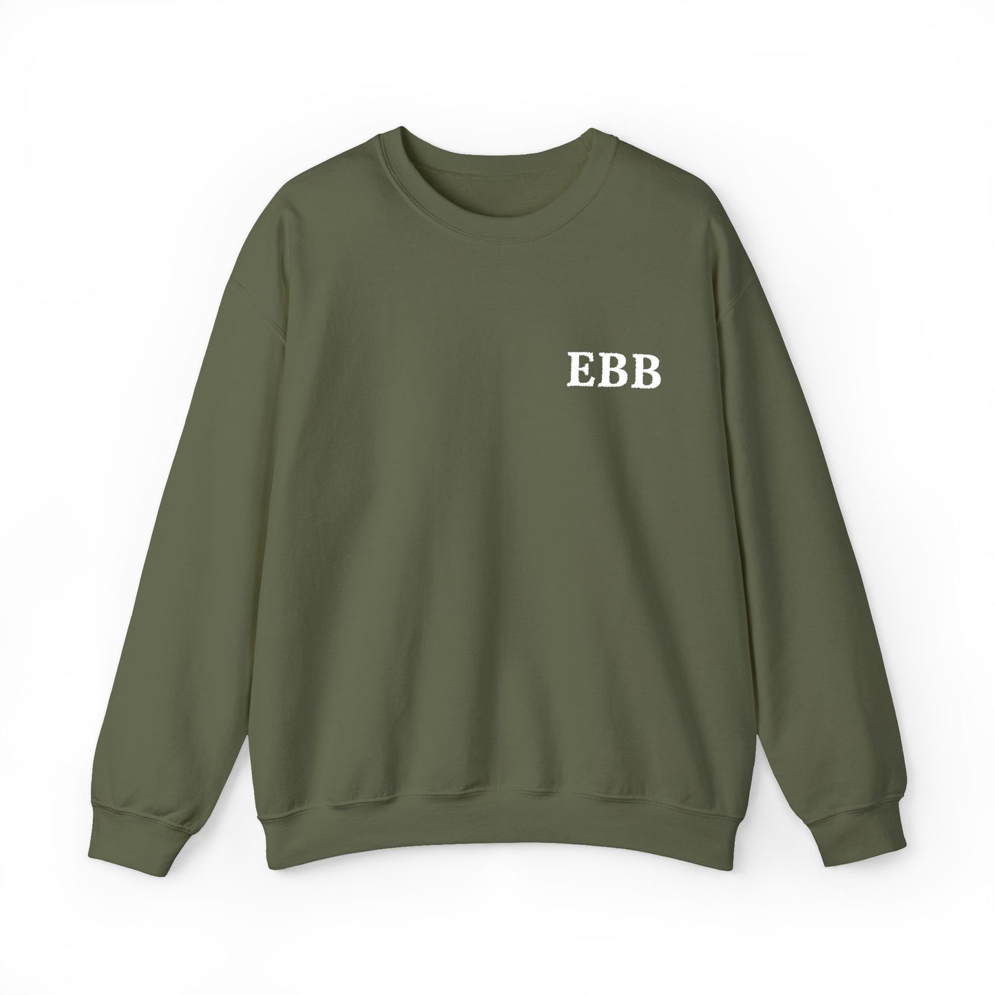 Custom Monogram Embroidery Sweatshirt — Classic White