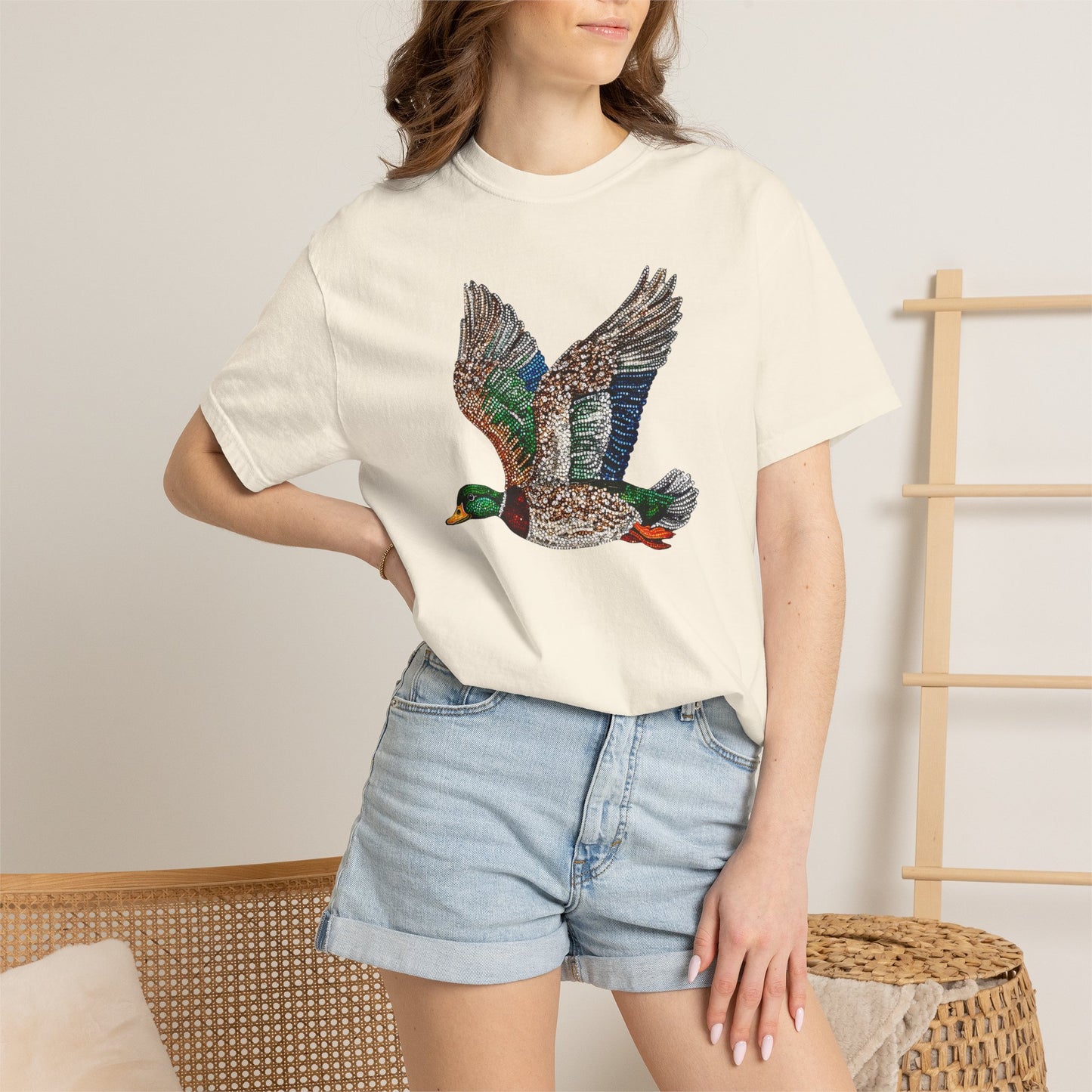 Rhinestone Mallard Tee - Multiple Colors