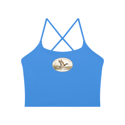 Ella Blue Faux Patch Athletic Tank