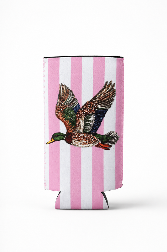 Mallard Duck Striped Koozie