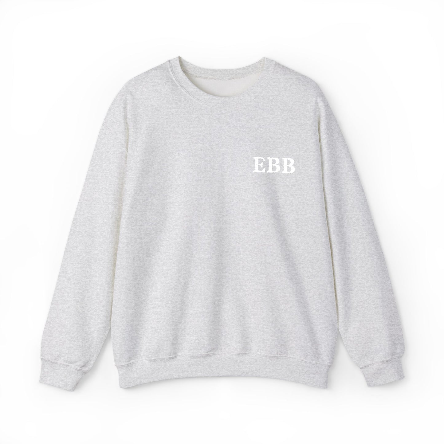 Custom Monogram Embroidery Sweatshirt — Classic White