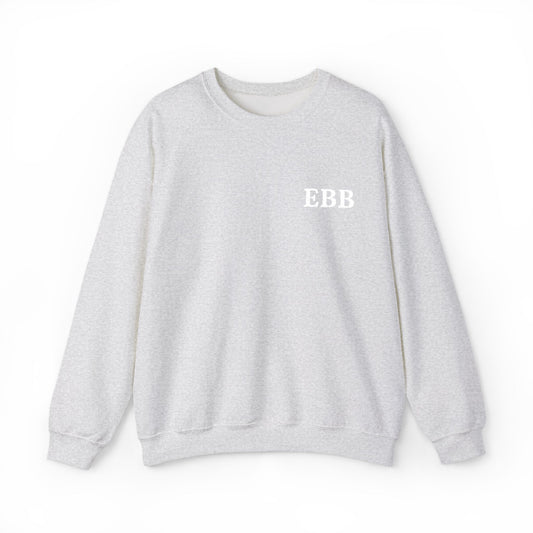 Custom Monogram Embroidery Sweatshirt — Classic White