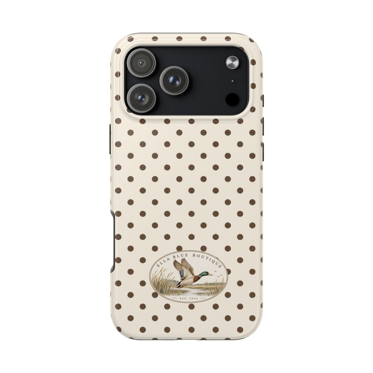 Ella Blue Vintage Waterfowl Polka Dot Phone Case