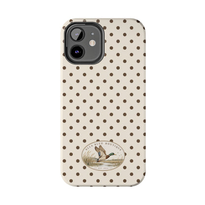 Ella Blue Vintage Waterfowl Polka Dot Phone Case