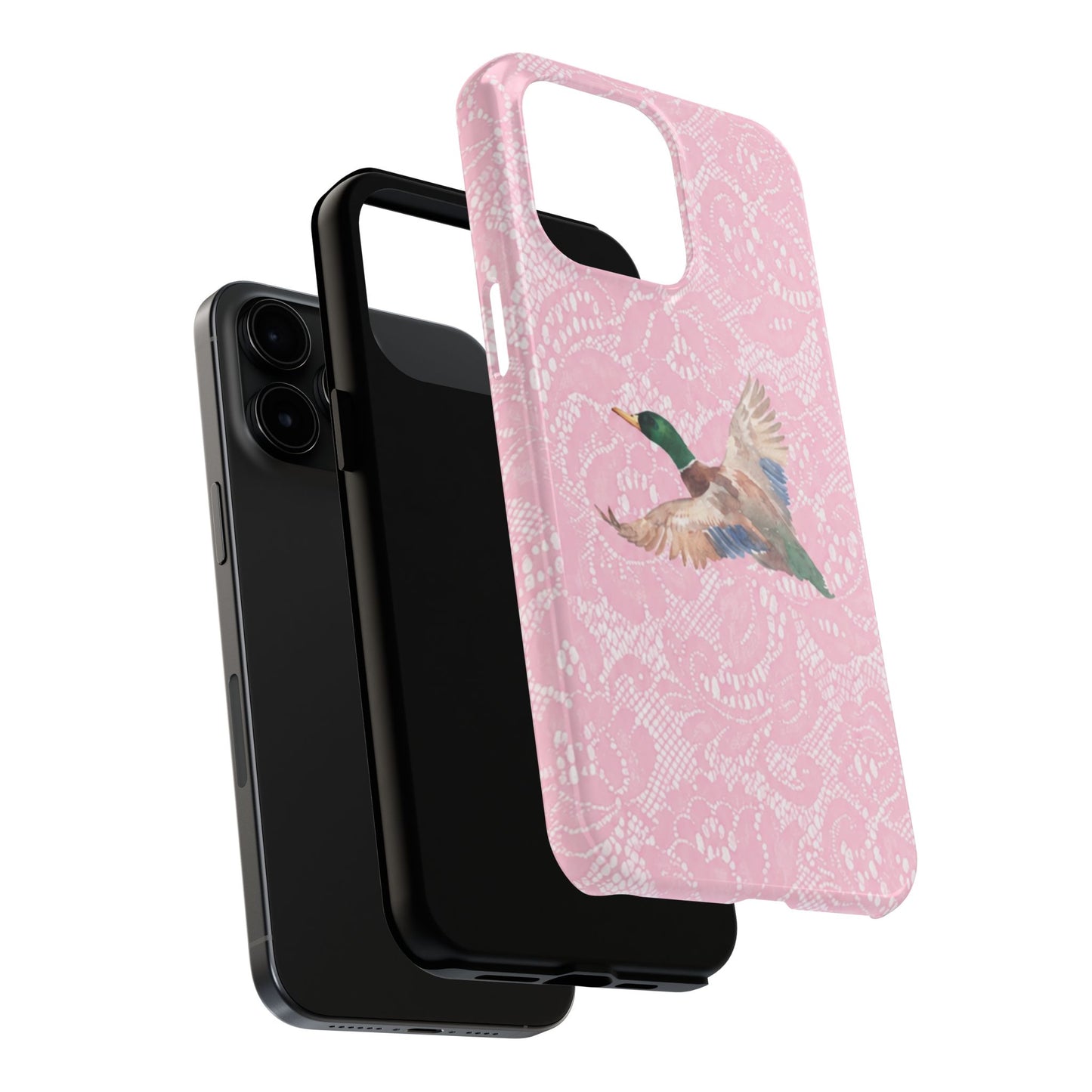 Pink Lace Mallard Phone Case
