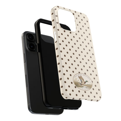 Ella Blue Vintage Waterfowl Polka Dot Phone Case