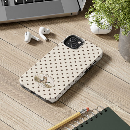 Ella Blue Vintage Waterfowl Polka Dot Phone Case