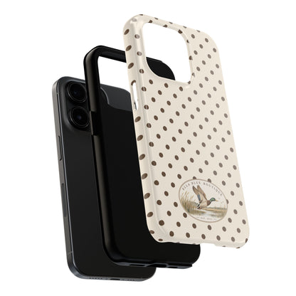 Ella Blue Vintage Waterfowl Polka Dot Phone Case