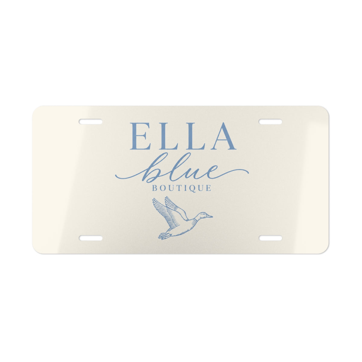 Ella Blue Boutique Logo Front Plate