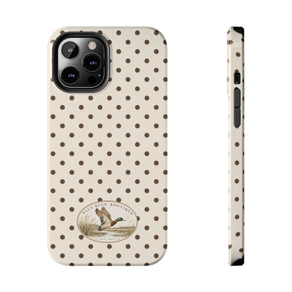 Ella Blue Vintage Waterfowl Polka Dot Phone Case