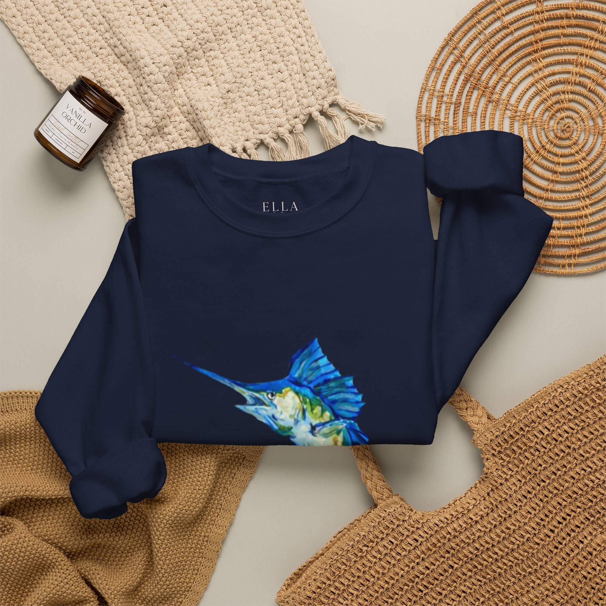 Big Rock Marlin Crewneck - Multiple Colors – Ella Blue Boutique