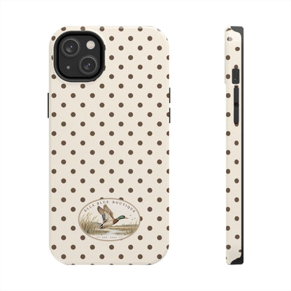 Ella Blue Vintage Waterfowl Polka Dot Phone Case