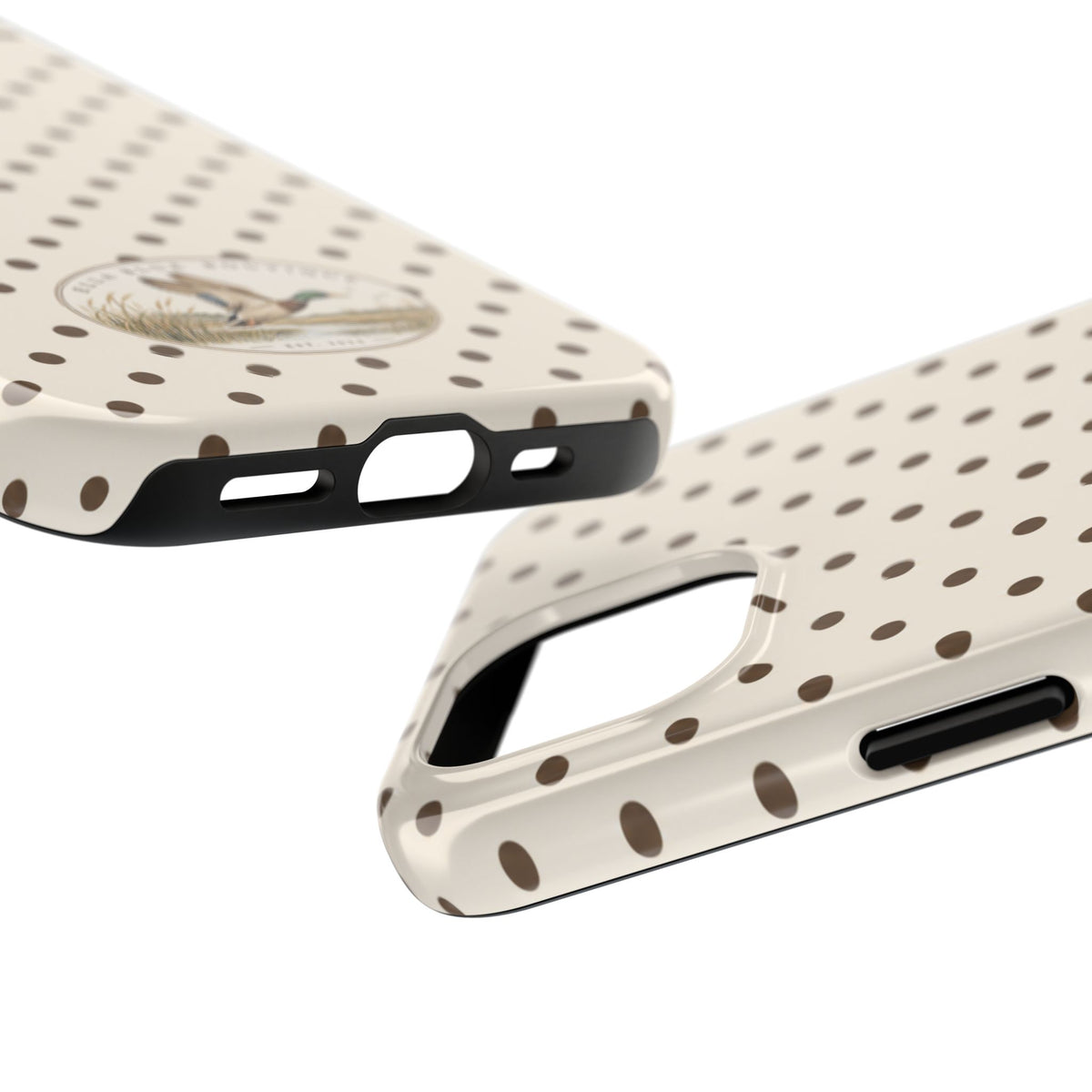 Ella Blue Vintage Waterfowl Polka Dot Phone Case