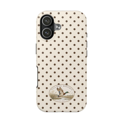 Ella Blue Vintage Waterfowl Polka Dot Phone Case