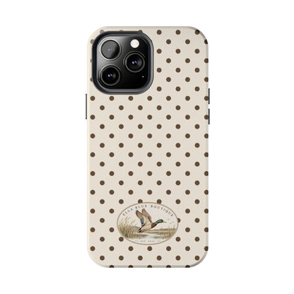 Ella Blue Vintage Waterfowl Polka Dot Phone Case