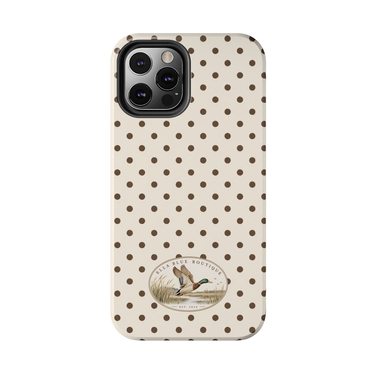Ella Blue Vintage Waterfowl Polka Dot Phone Case