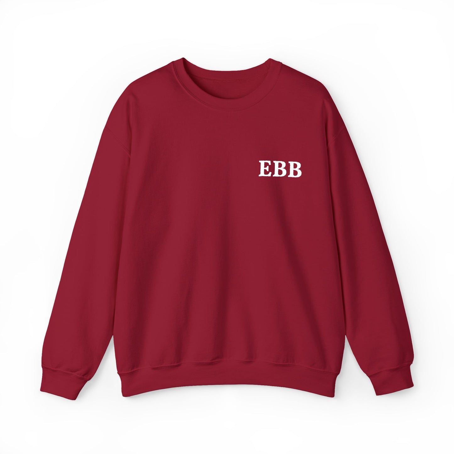 Custom Monogram Embroidery Sweatshirt — Classic White