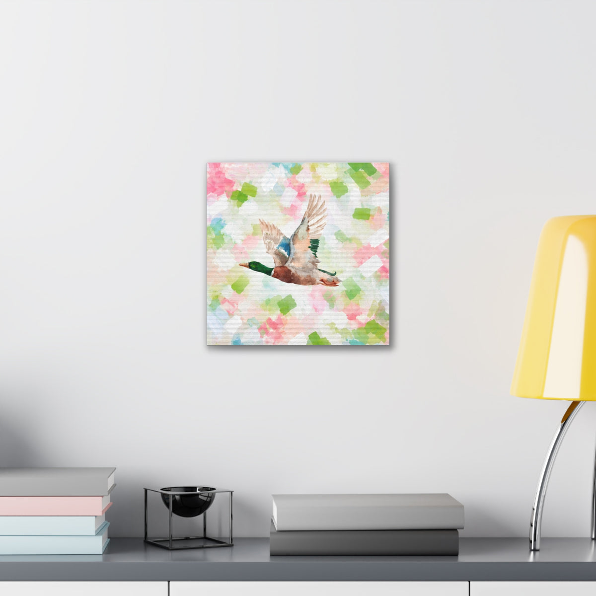 Mallard Duck Confetti - Watercolor Canvas Print