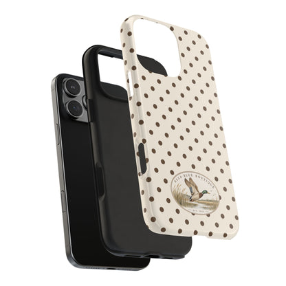 Ella Blue Vintage Waterfowl Polka Dot Phone Case