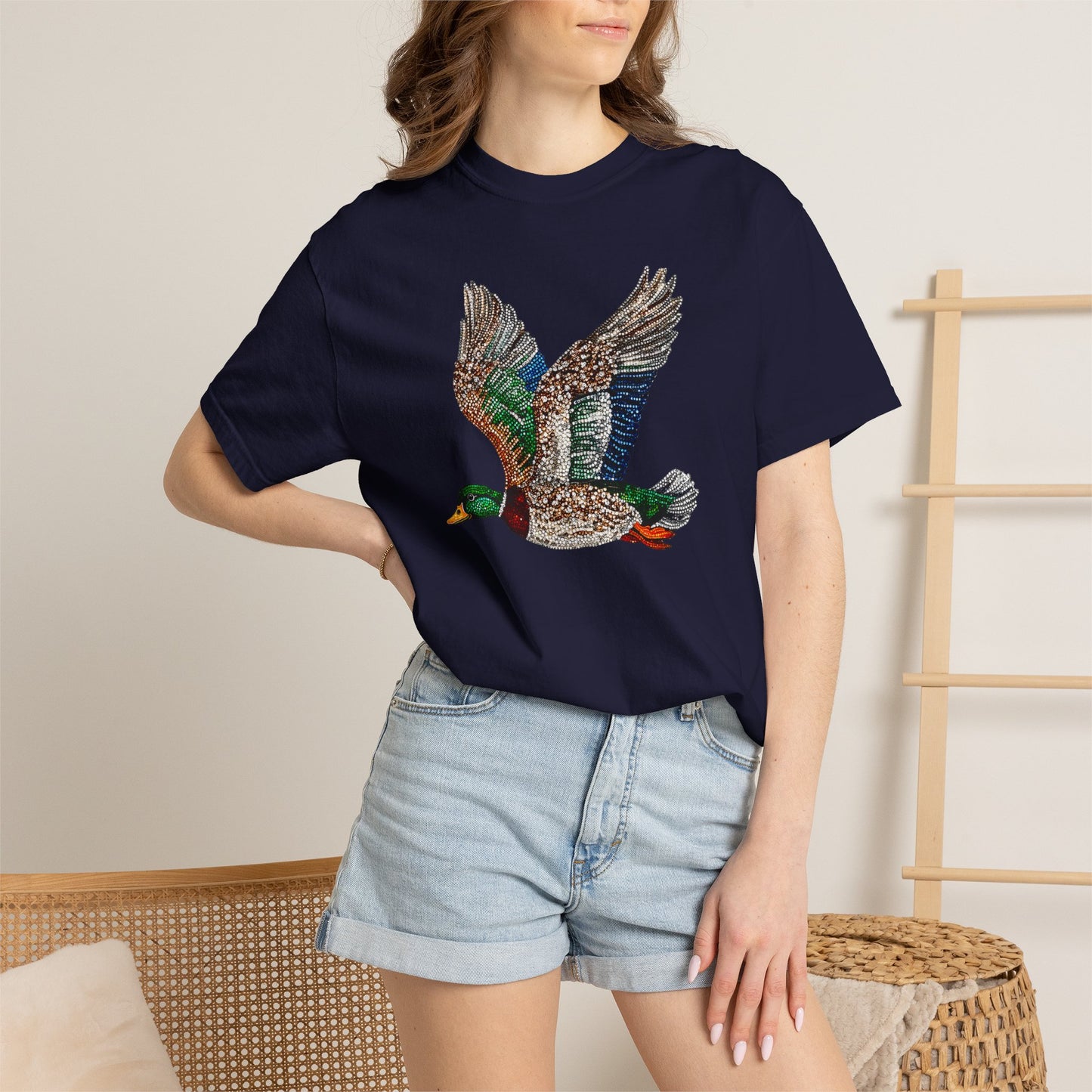 Rhinestone Mallard Tee - Multiple Colors