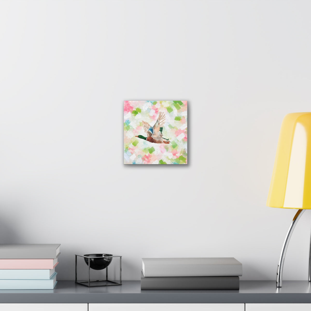 Mallard Duck Confetti - Watercolor Canvas Print