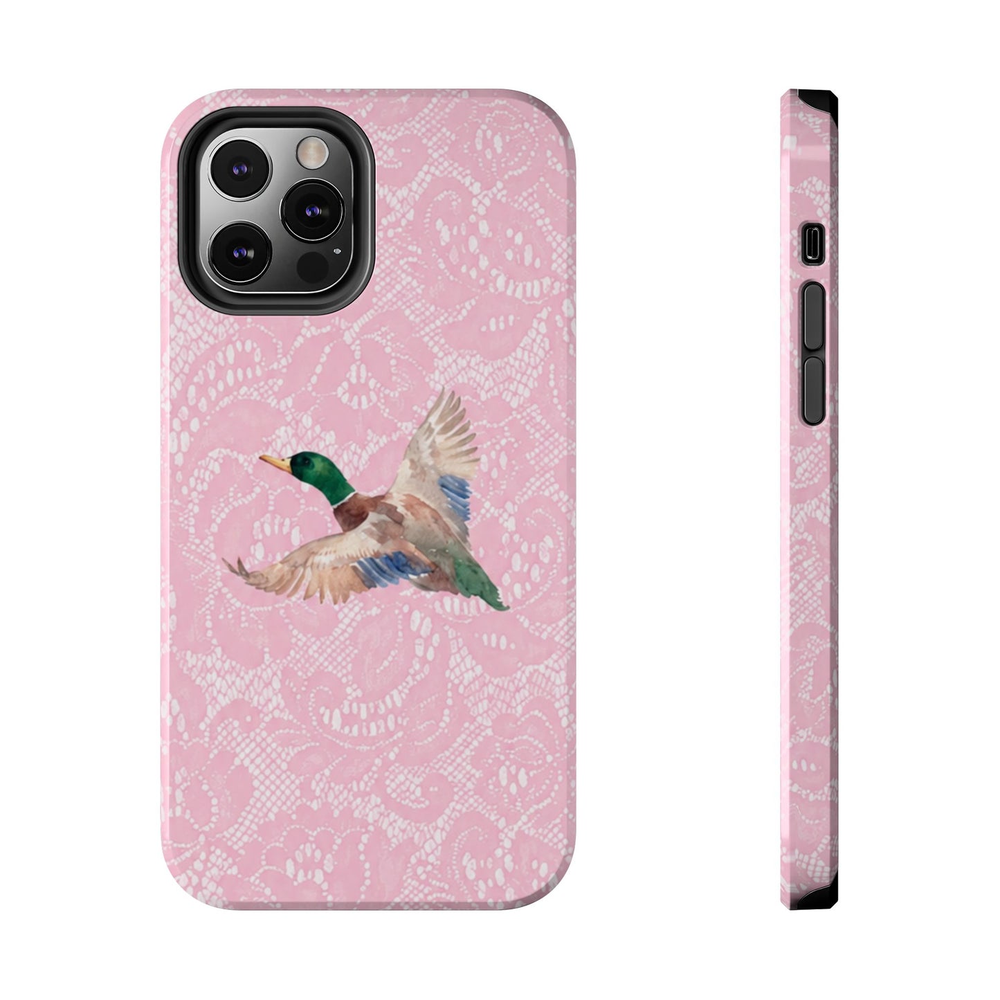 Pink Lace Mallard Phone Case