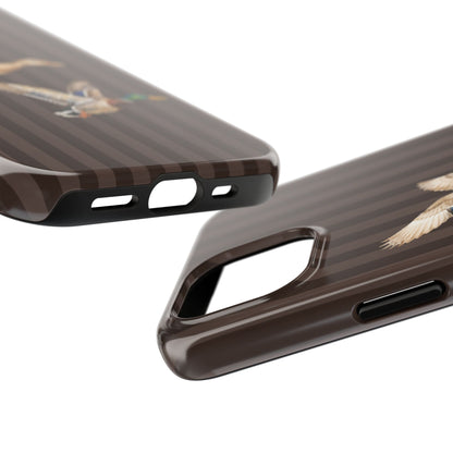 The Duck Flight Phone Case — Brown Striped
