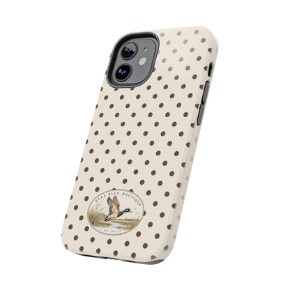 Ella Blue Vintage Waterfowl Polka Dot Phone Case