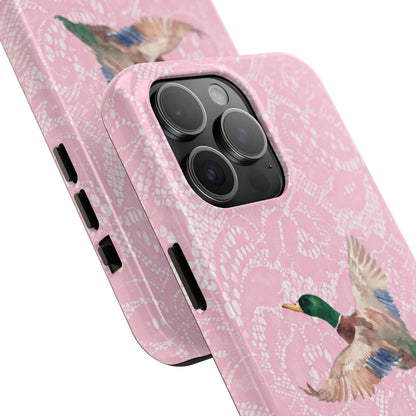 Pink Lace Mallard Phone Case