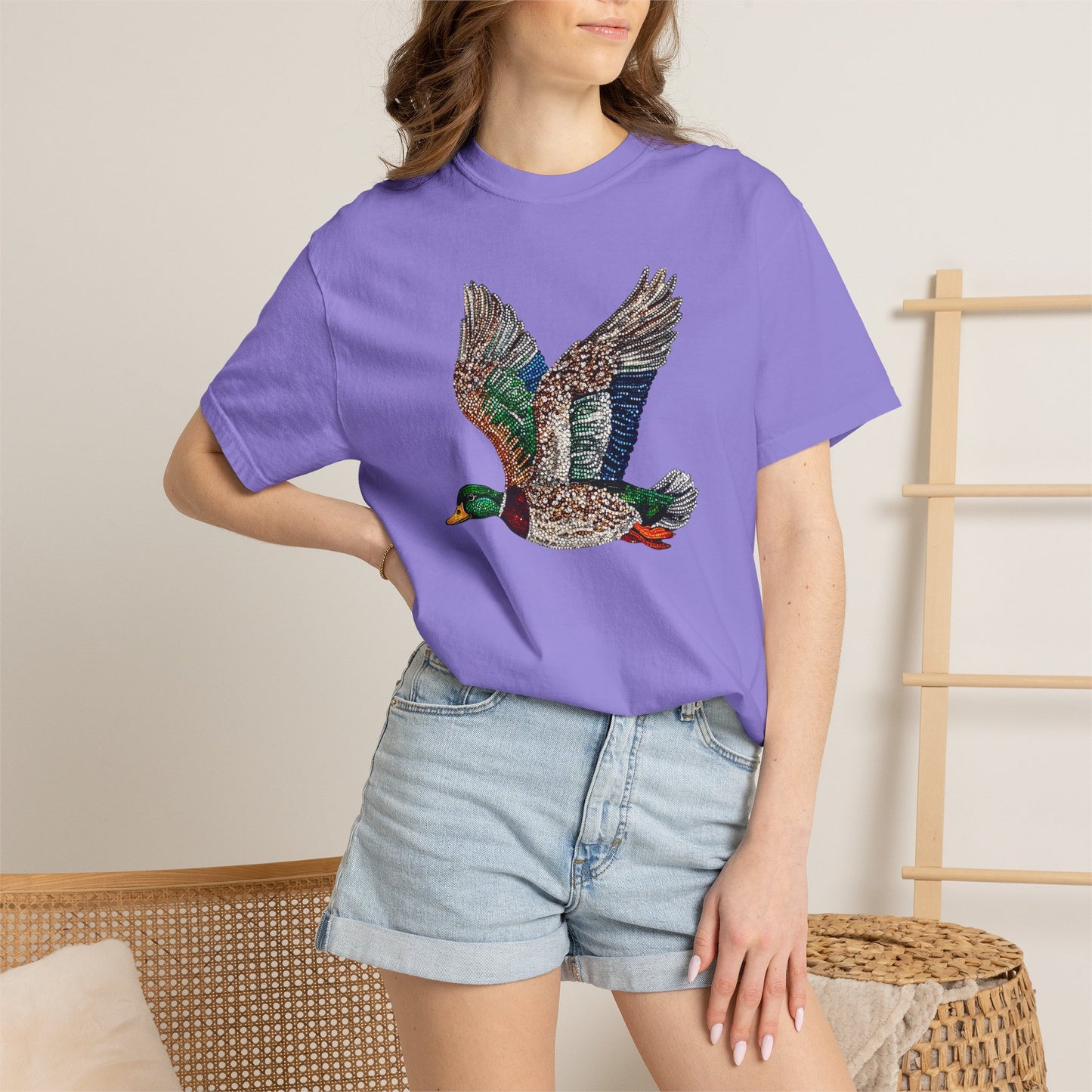 Rhinestone Mallard Tee - Multiple Colors