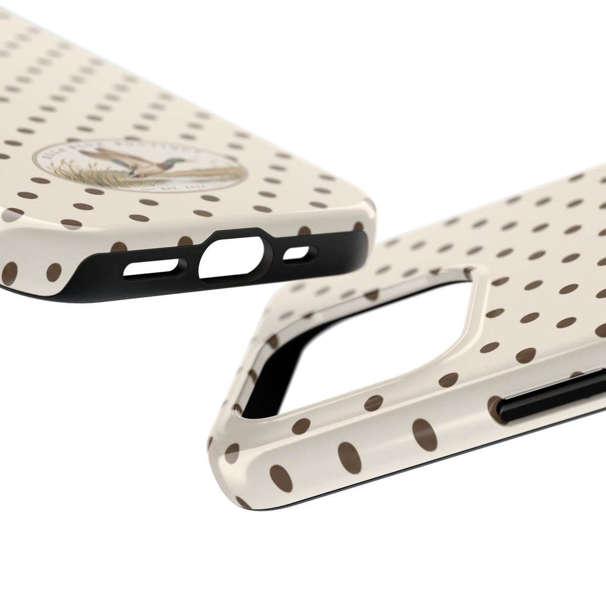 Ella Blue Vintage Waterfowl Polka Dot Phone Case