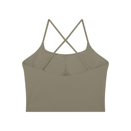 Ella Blue Faux Patch Athletic Tank