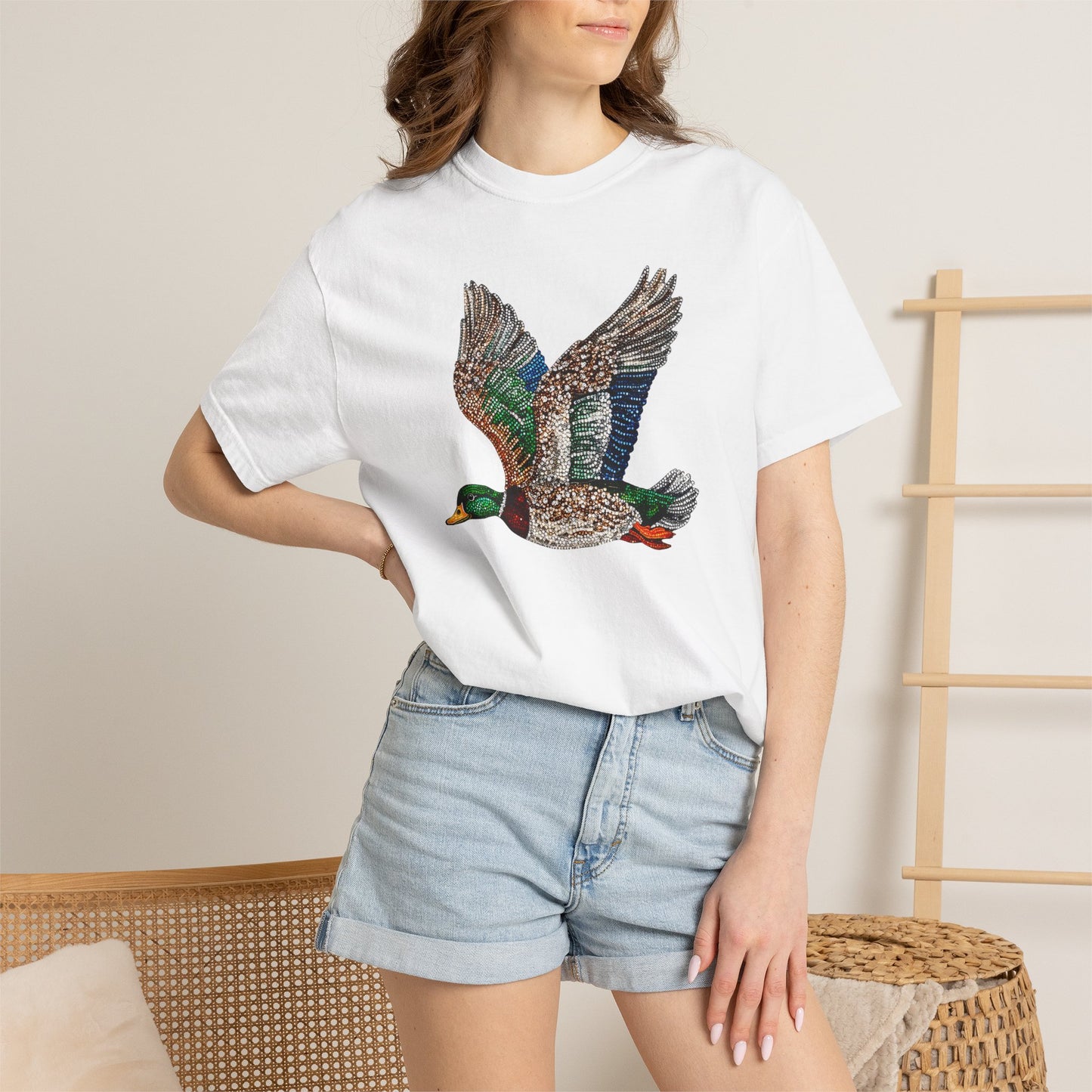 Rhinestone Mallard Tee - Multiple Colors
