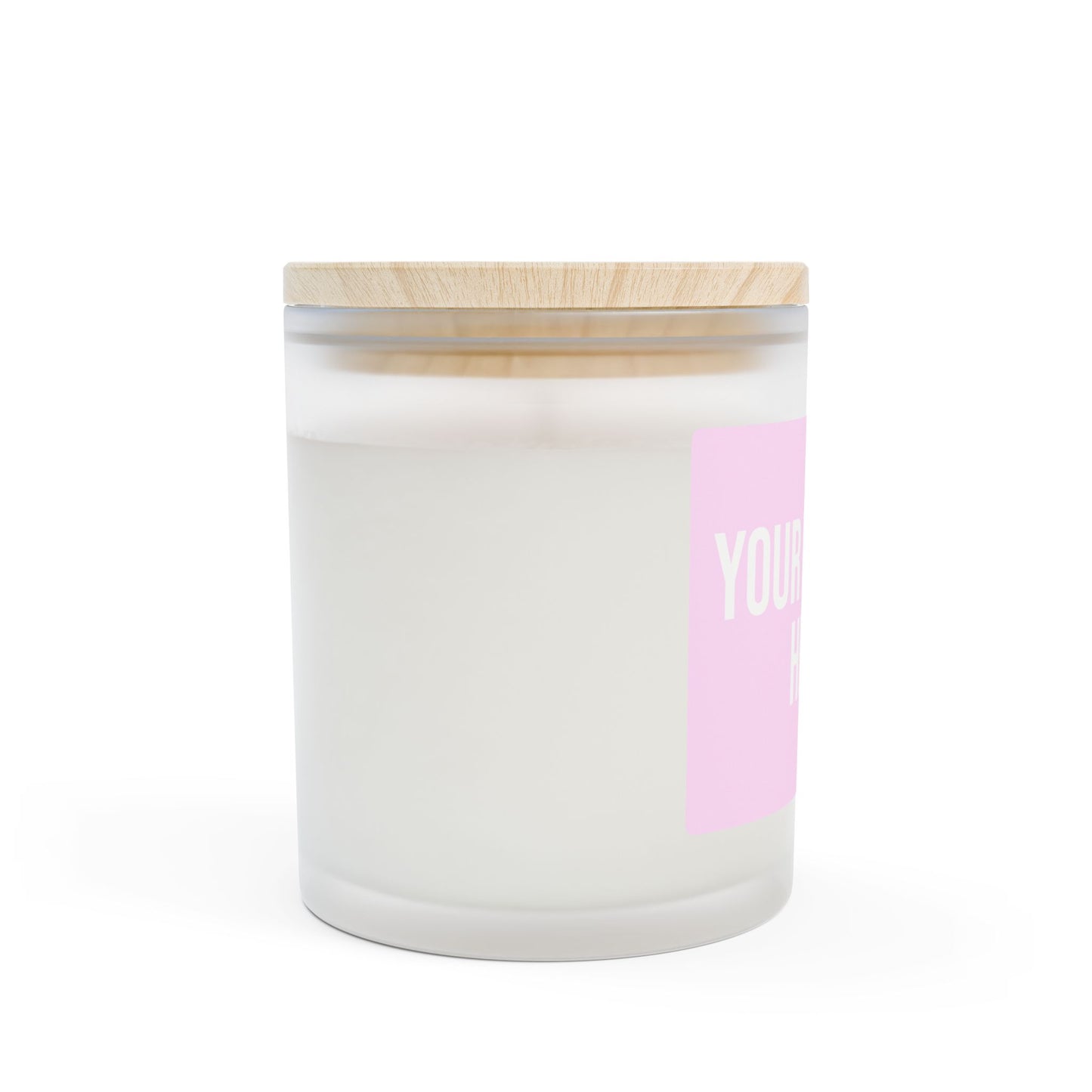 Custom Monogram Frosted Glass Candle — 11oz