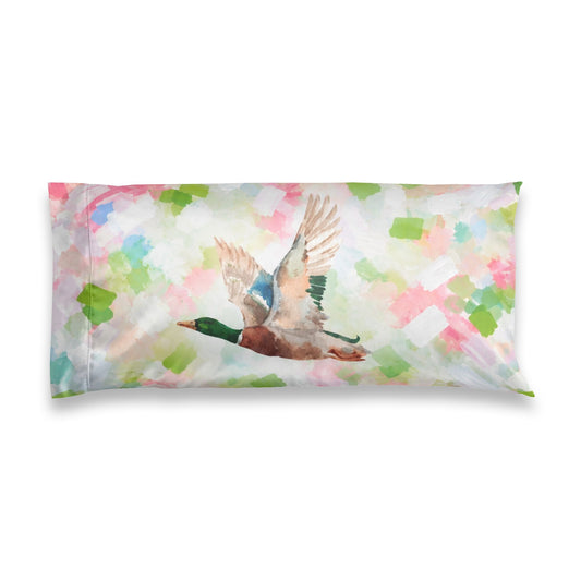 Mallard Duck Confetti - Satin Pillowcase (Long Body Pillow)