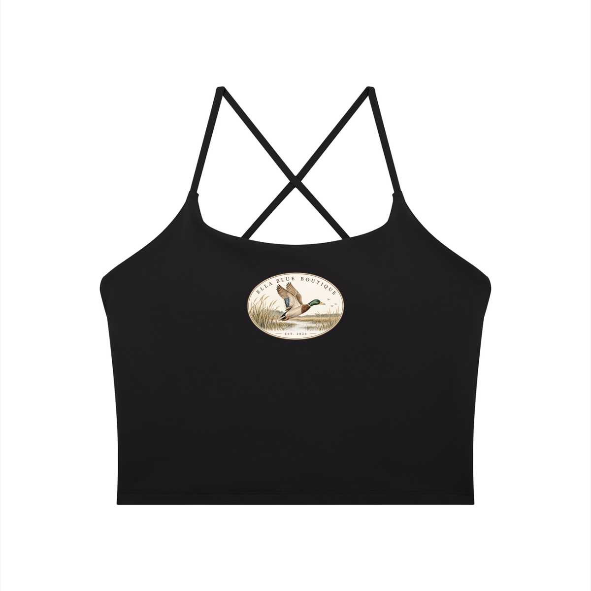 Ella Blue Faux Patch Athletic Tank