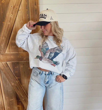 Rhinestone Mallard Crew